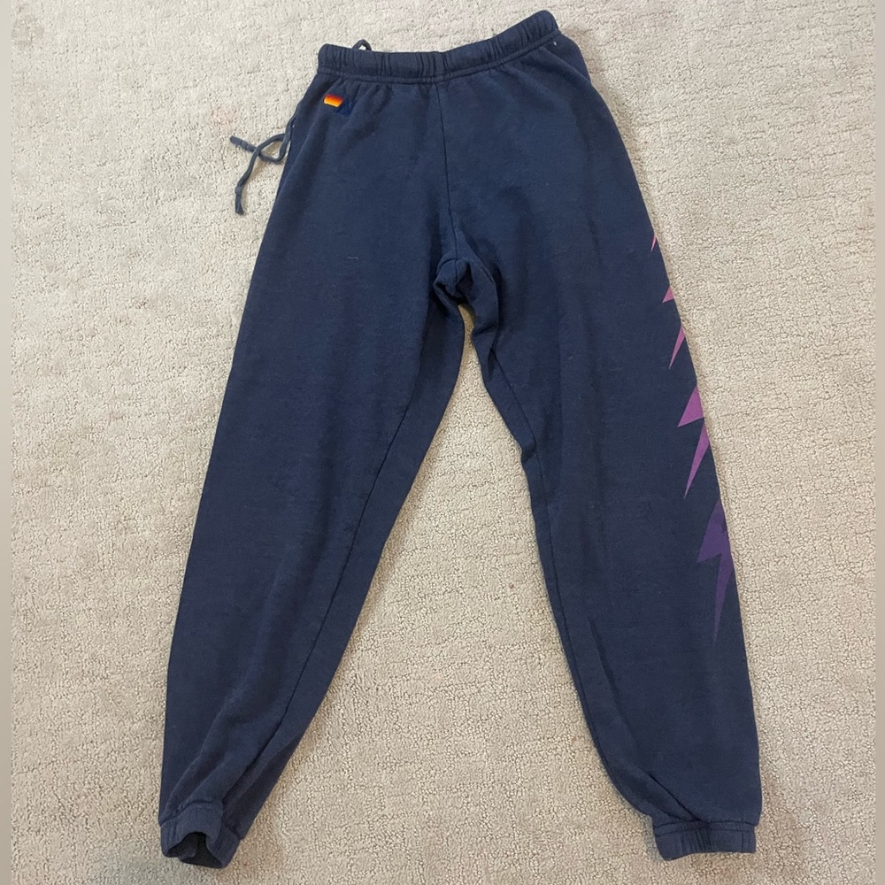 Aviator nation XS sweat pants! Pink and purple.